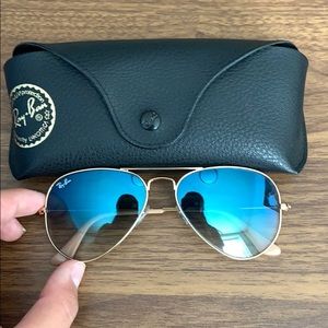 Blue Gradient Aviator Ray Bans